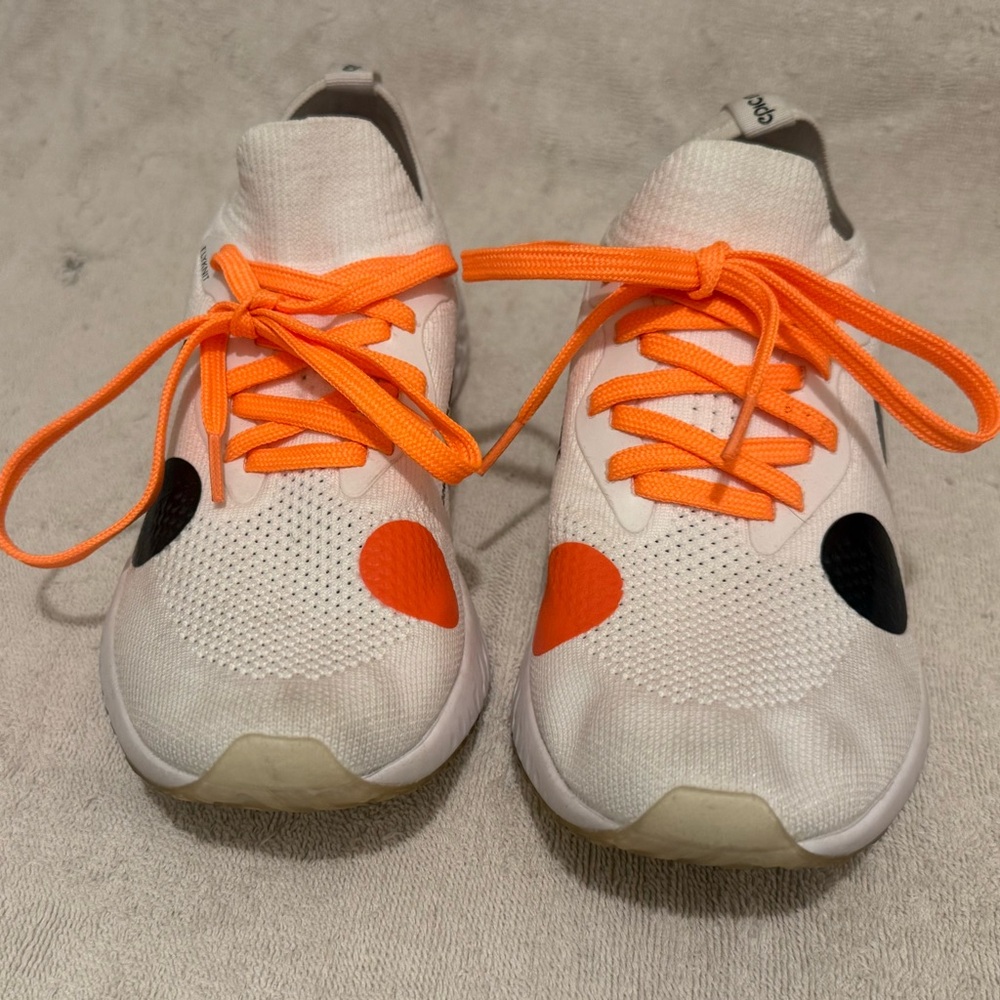 Nike Epic React Flyknit Off-White Sneaker White Orange AQ0070-809